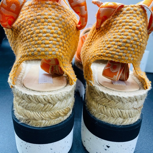 🎊Host Pick🪅Stella McCartney Women’s Gaia Canvas Espadrilles Size 38 AUTHENTIC - Picture 4 of 8
